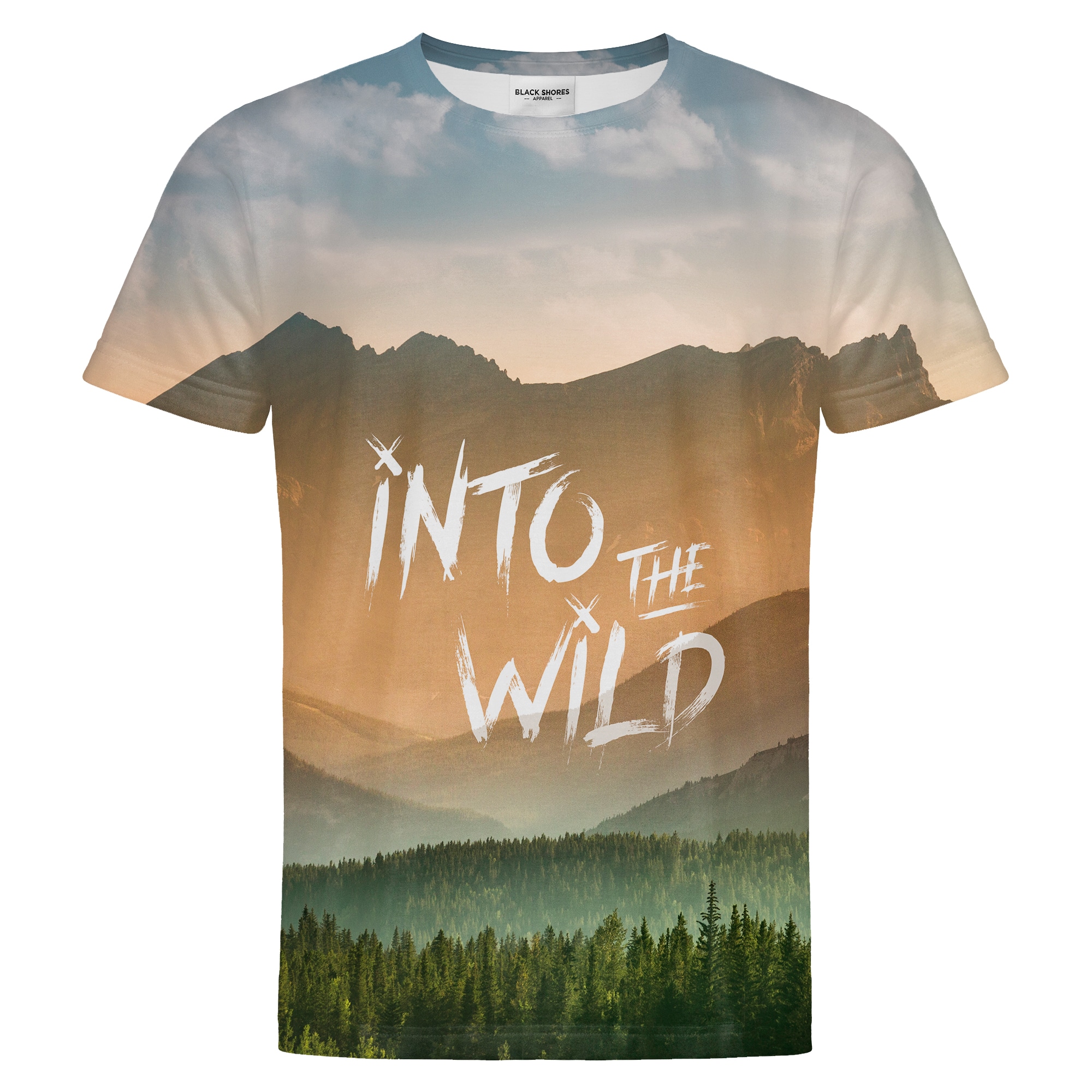 Levně Into The Wild T-shirt – Black Shores